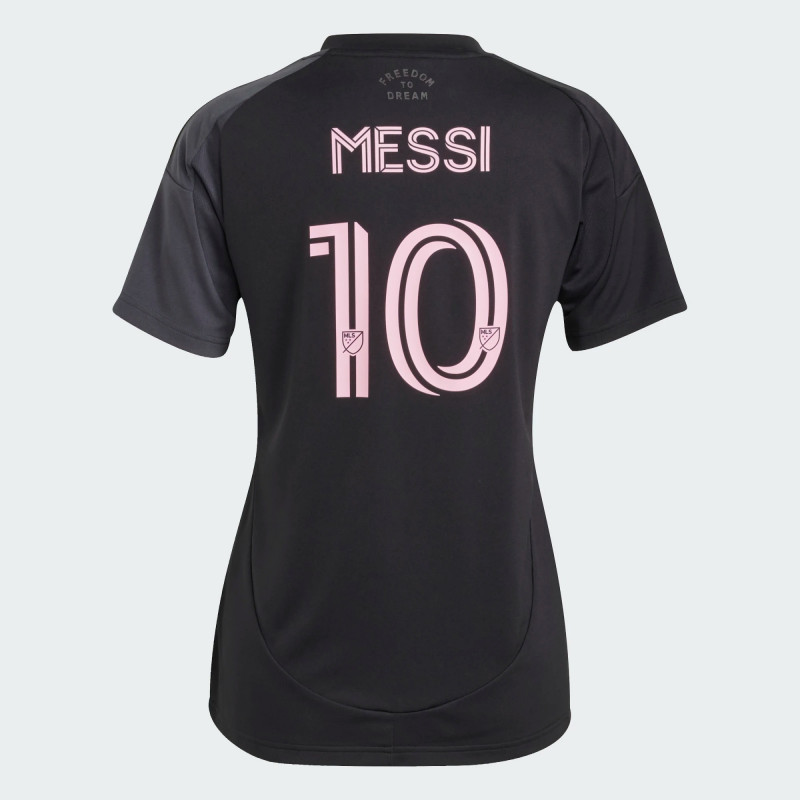 Womens Messi Away Black Jersey